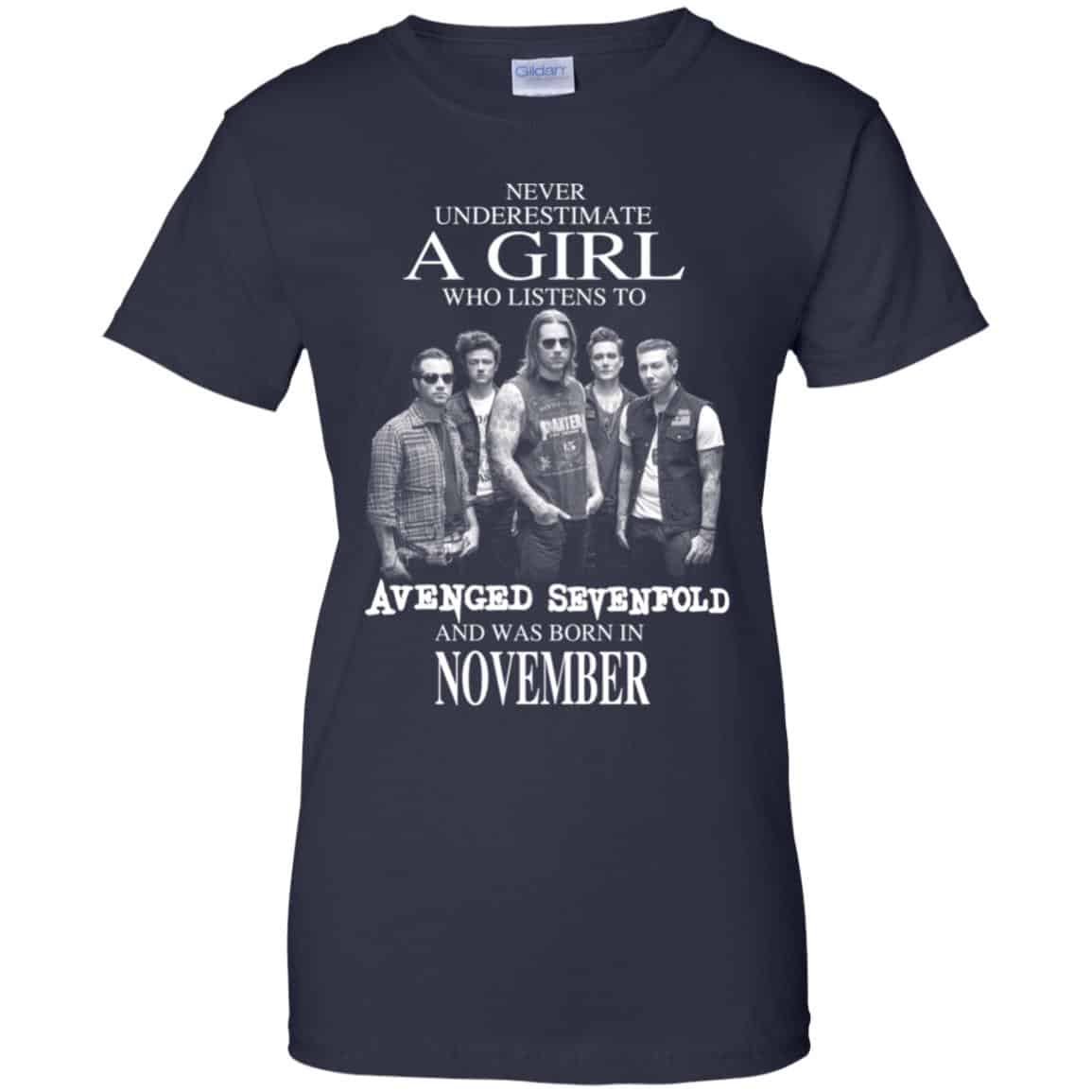 A Girl Who Listens To Avenged Sevenfold And Was Born In November T-Shirts, Hoodie, Tank