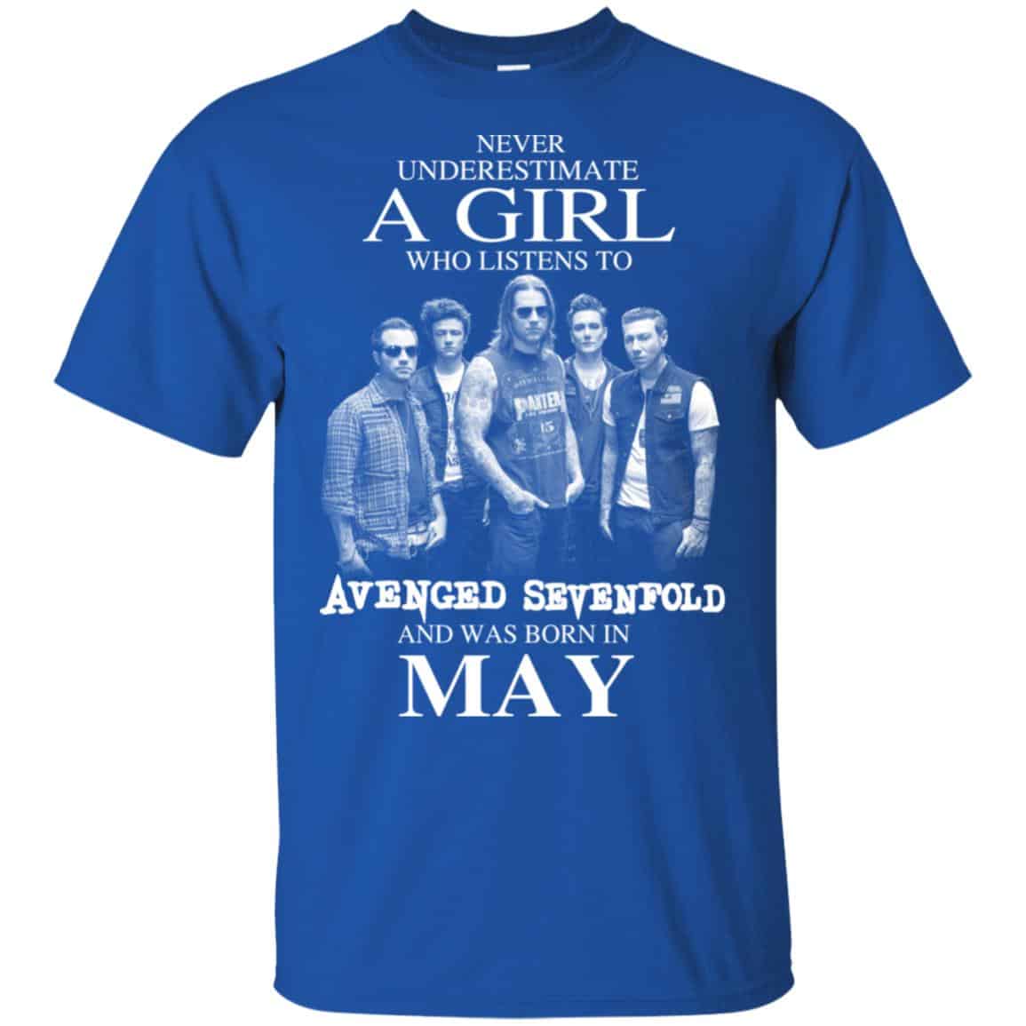 A Girl Who Listens To Avenged Sevenfold And Was Born In May T-Shirts, Hoodie, Tank