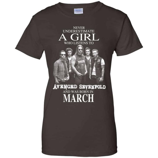 A Girl Who Listens To Avenged Sevenfold And Was Born In March T-Shirts, Hoodie, Tank