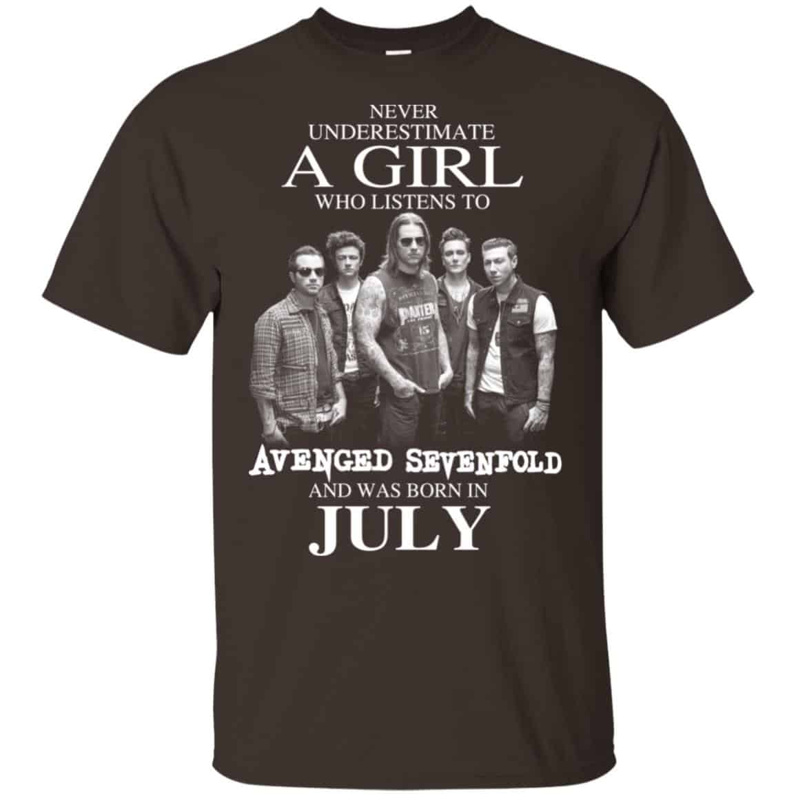 A Girl Who Listens To Avenged Sevenfold And Was Born In July T-Shirts, Hoodie, Tank