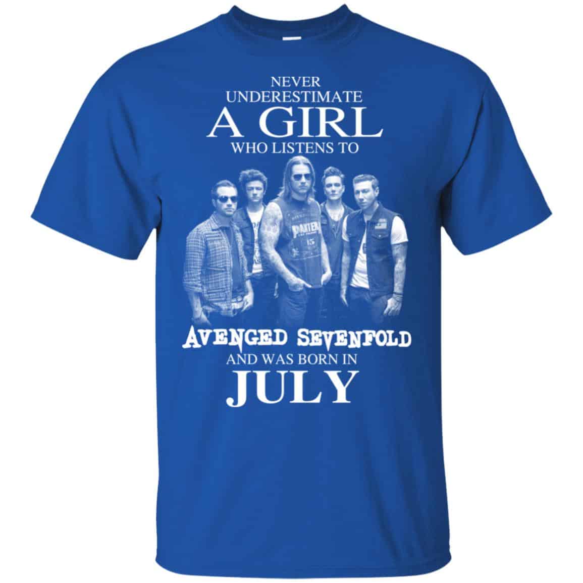 A Girl Who Listens To Avenged Sevenfold And Was Born In July T-Shirts, Hoodie, Tank