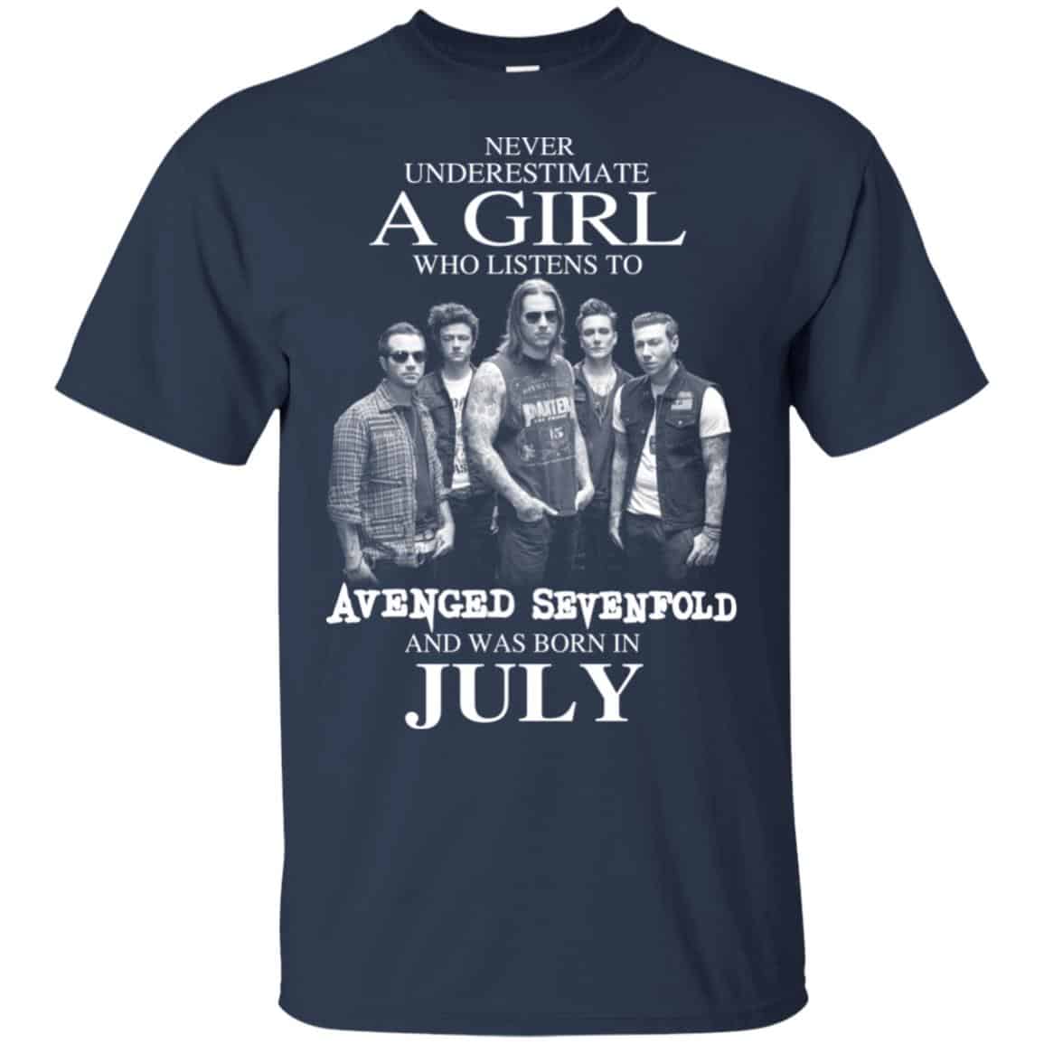A Girl Who Listens To Avenged Sevenfold And Was Born In July T-Shirts, Hoodie, Tank
