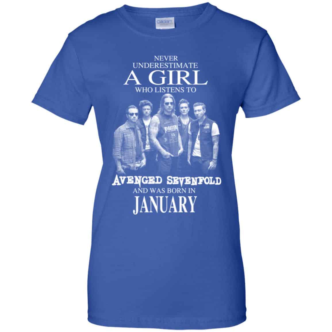 A Girl Who Listens To Avenged Sevenfold And Was Born In January T-Shirts, Hoodie, Tank