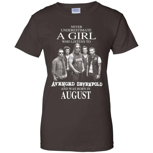 A Girl Who Listens To Avenged Sevenfold And Was Born In August T-Shirts, Hoodie, Tank
