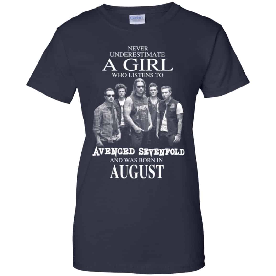 A Girl Who Listens To Avenged Sevenfold And Was Born In August T-Shirts, Hoodie, Tank