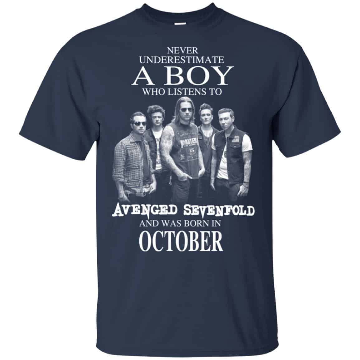 A Boy Who Listens To Avenged Sevenfold And Was Born In October T-Shirts, Hoodie, Tank