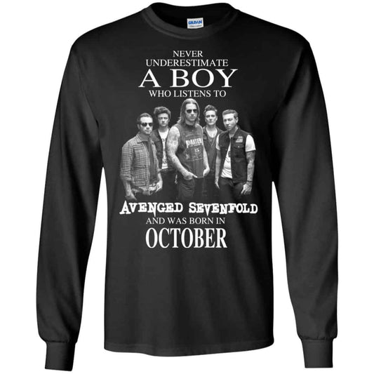 A Boy Who Listens To Avenged Sevenfold And Was Born In October T-Shirts, Hoodie, Tank