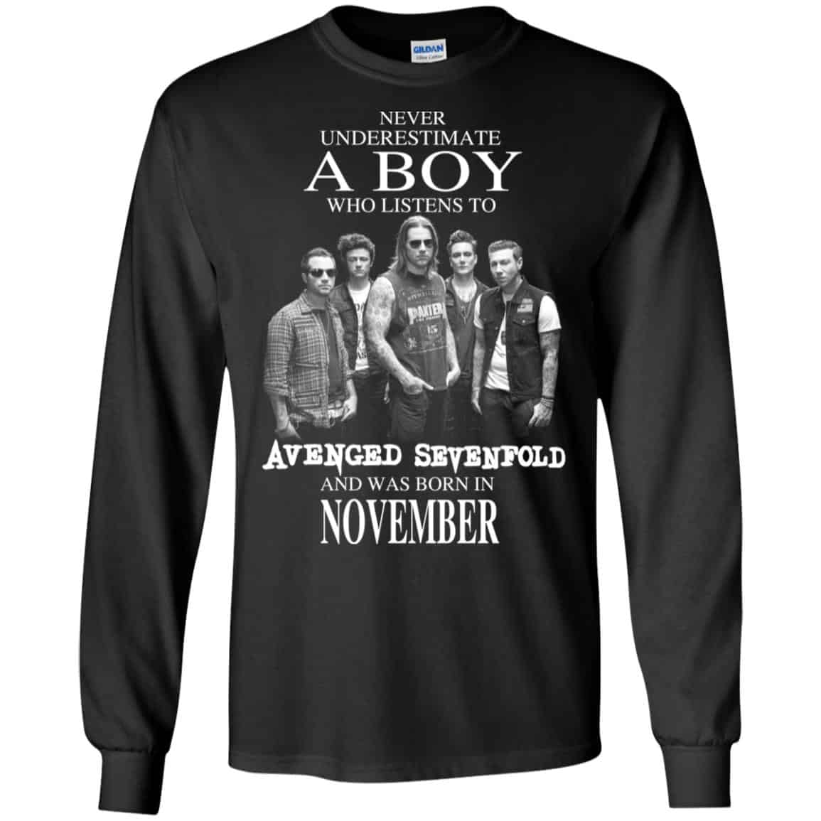 A Boy Who Listens To Avenged Sevenfold And Was Born In November T-Shirts, Hoodie, Tank
