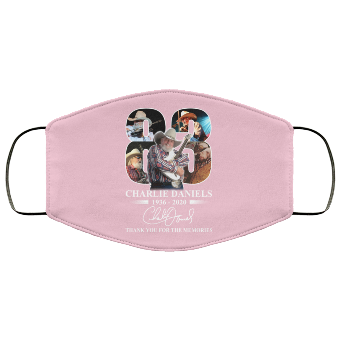 Remembering Charlie Daniels 1936 2020 Face Mask