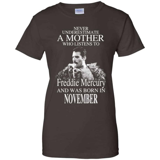 A Mother Who Listens To Freddie Mercury And Was Born In November T-Shirts, Hoodie, Tank