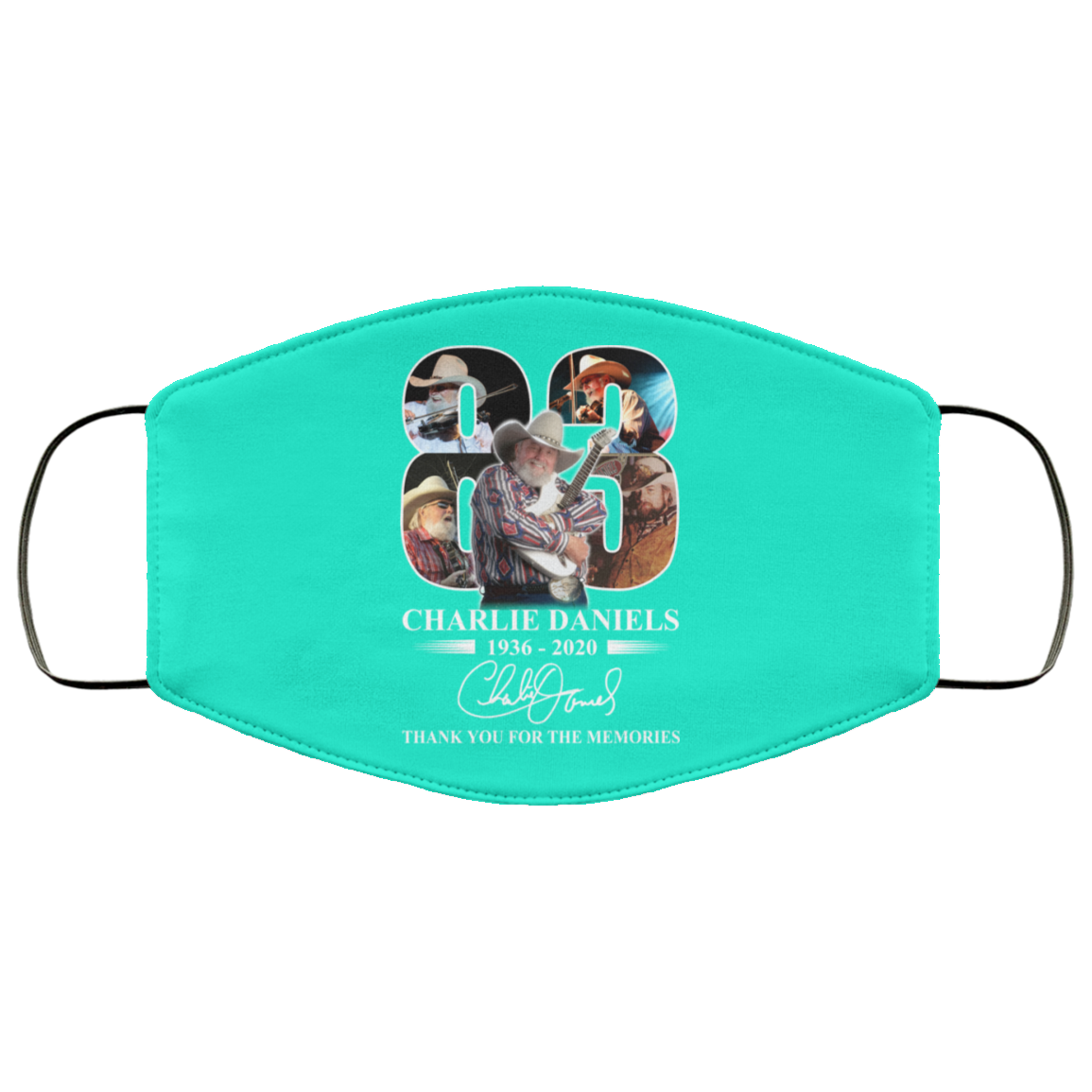 Remembering Charlie Daniels 1936 2020 Face Mask