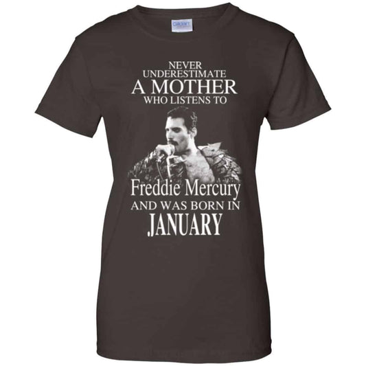 A Mother Who Listens To Freddie Mercury And Was Born In January T-Shirts, Hoodie, Tank