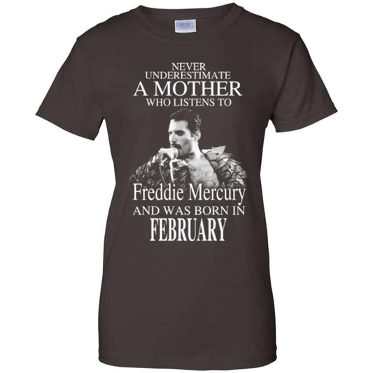 A Mother Who Listens To Freddie Mercury And Was Born In February T-Shirts, Hoodie, Tank