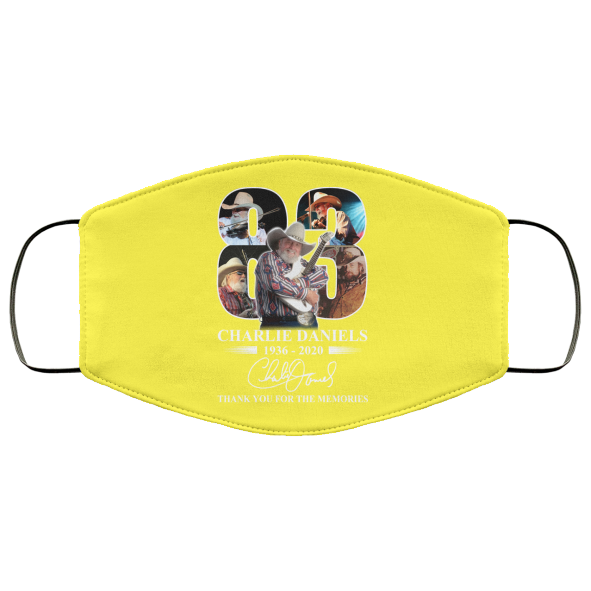 Remembering Charlie Daniels 1936 2020 Face Mask