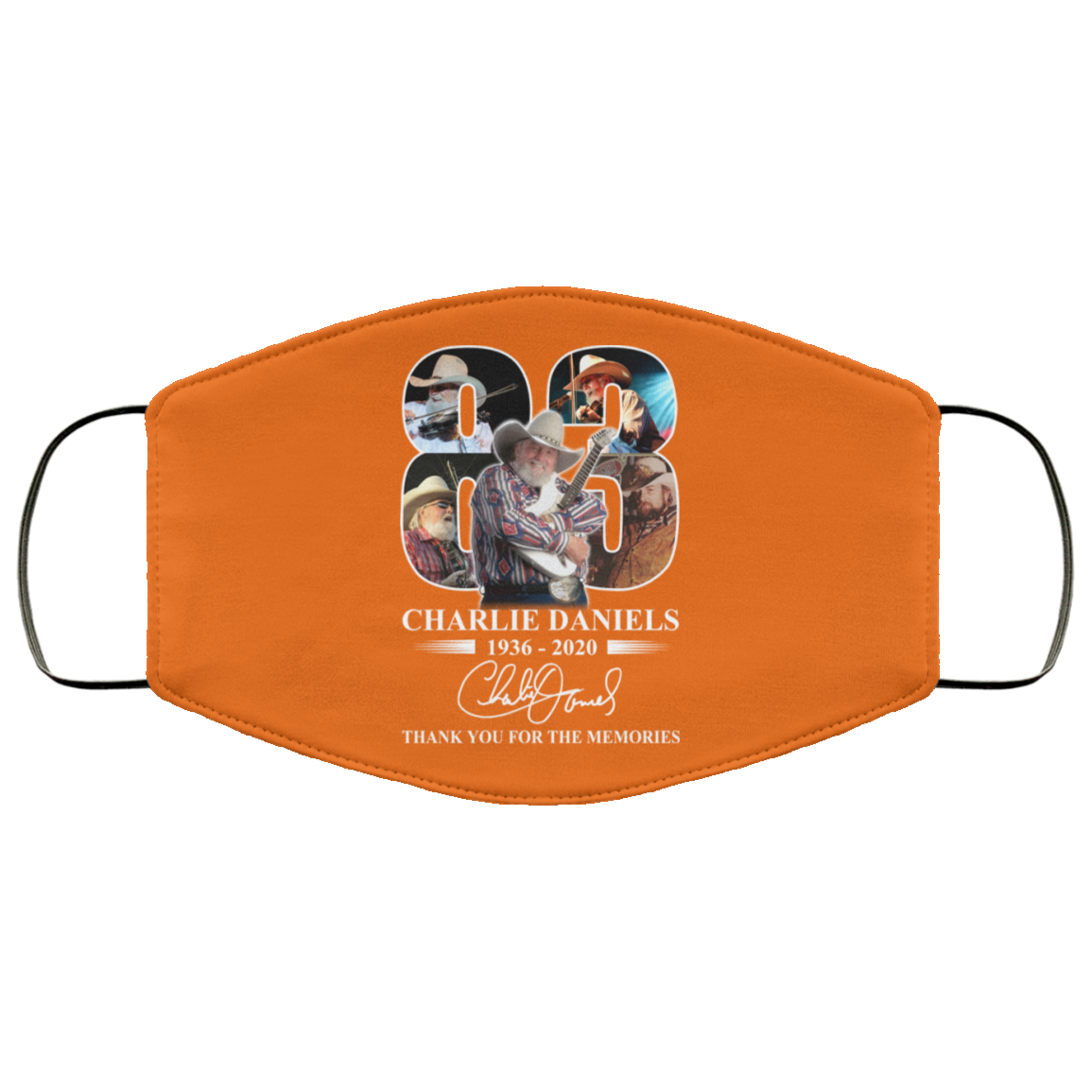 Remembering Charlie Daniels 1936 2020 Face Mask
