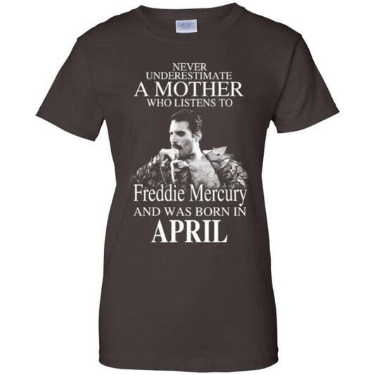 A Mother Who Listens To Freddie Mercury And Was Born In April T-Shirts, Hoodie, Tank