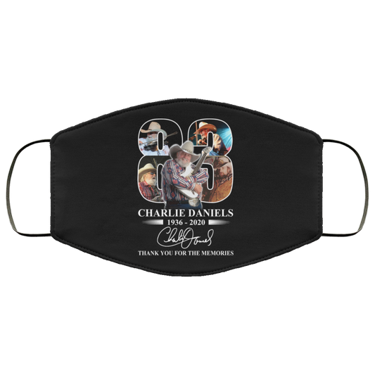 Remembering Charlie Daniels 1936 2020 Face Mask