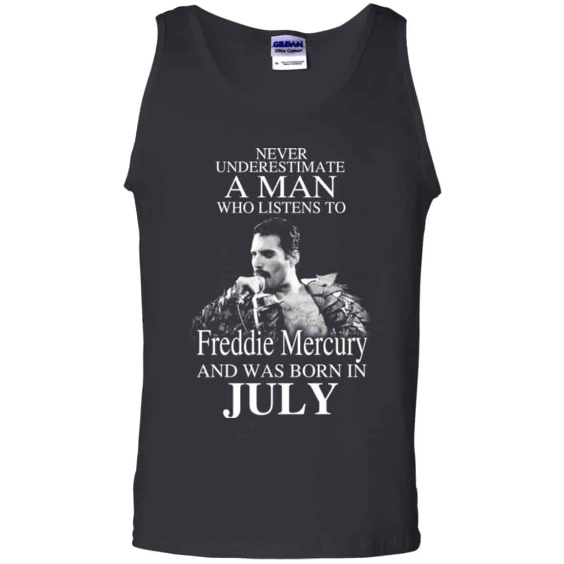 A Man Who Listens To Freddie Mercury And Was Born In July T-Shirts, Hoodie, Tank