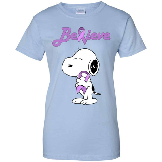 
	Snoopy: Believe All Cancers Lavender Awareness Shirt, Hoodie, Tank