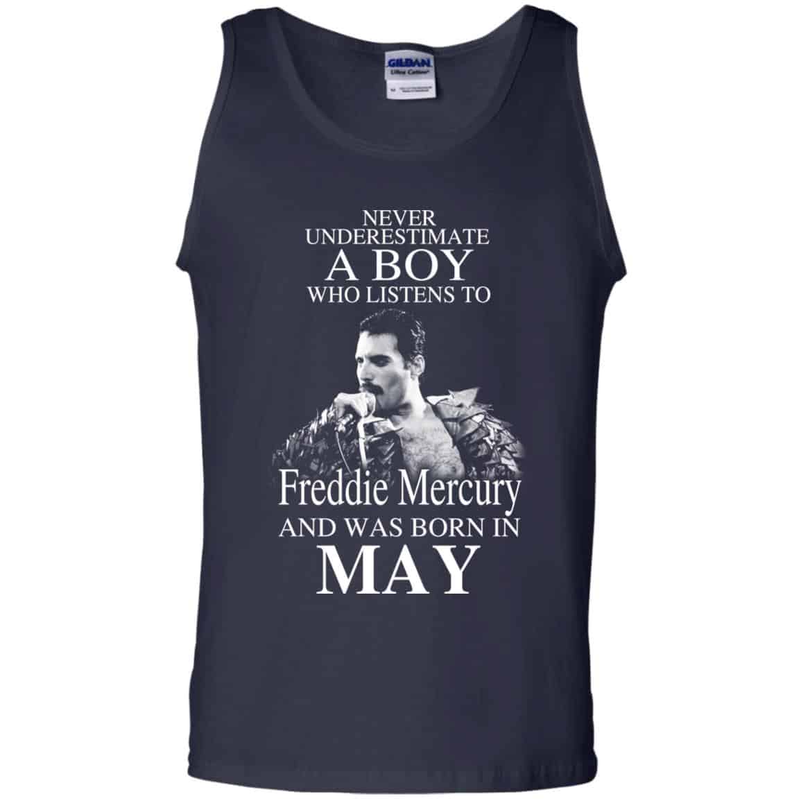 A Boy Who Listens To Freddie Mercury And Was Born In May T-Shirts, Hoodie, Tank