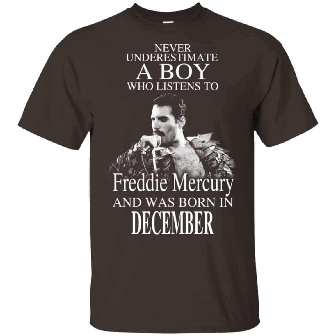 A Boy Who Listens To Freddie Mercury And Was Born In December T-Shirts, Hoodie, Tank