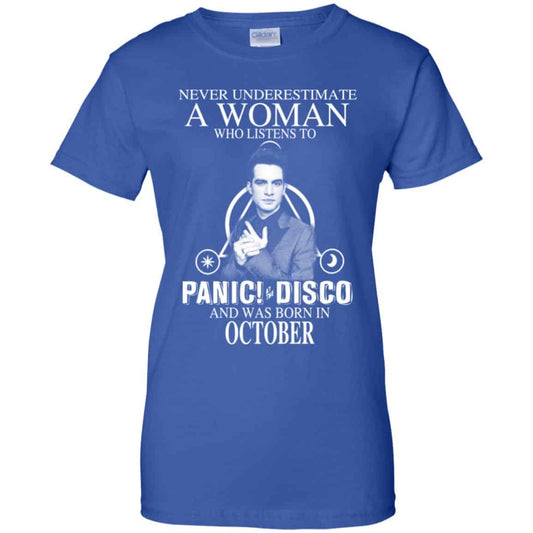 
	A Woman Who Listens To Panic at the Disco And Was Born In October T-Shirts, Hoodie, Tank