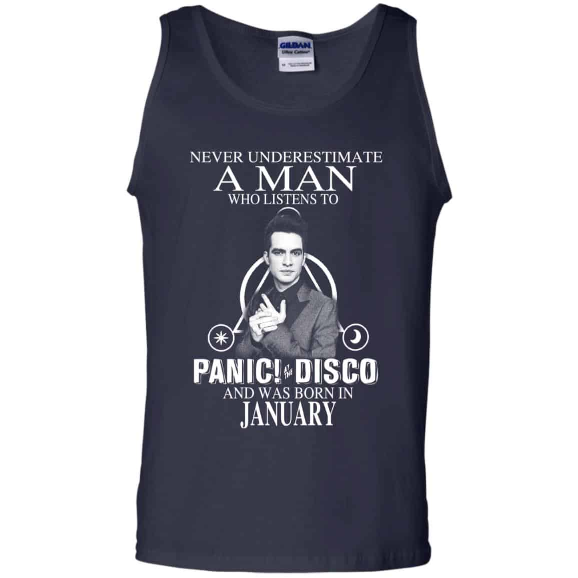 A Man Who Listens To Panic at the Disco And Was Born In January T-Shirts, Hoodie, Tank