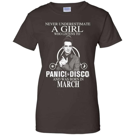 A Girl Who Listens To Panic at the Disco And Was Born In March T-Shirts, Hoodie, Tank