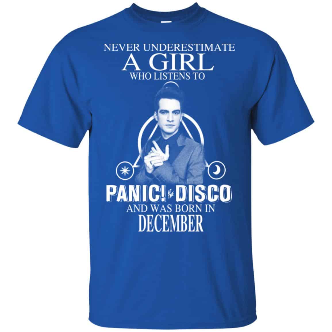 A Girl Who Listens To Panic at the Disco And Was Born In December T-Shirts, Hoodie, Tank