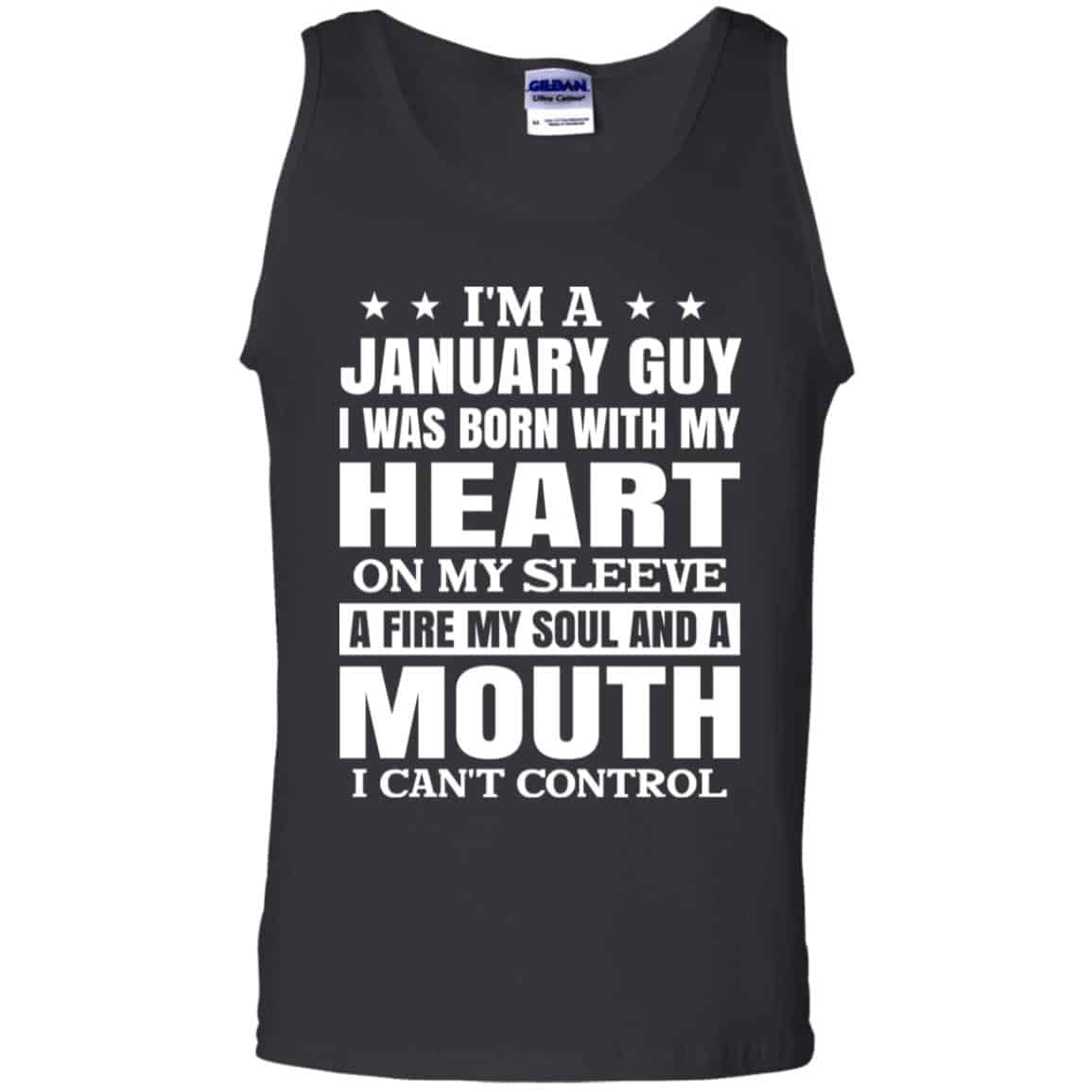 I’m A January Guy I Was Born With My Heart On My Sleeve Shirt, Hoodie, Tank