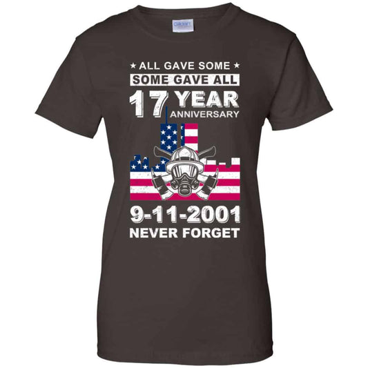 The 343 Firefighter Memorial, All Gave Some Some Gave All 17 Year Anniversary 9-11-2001 Never Forget T-Shirts, Hoodie, Tank