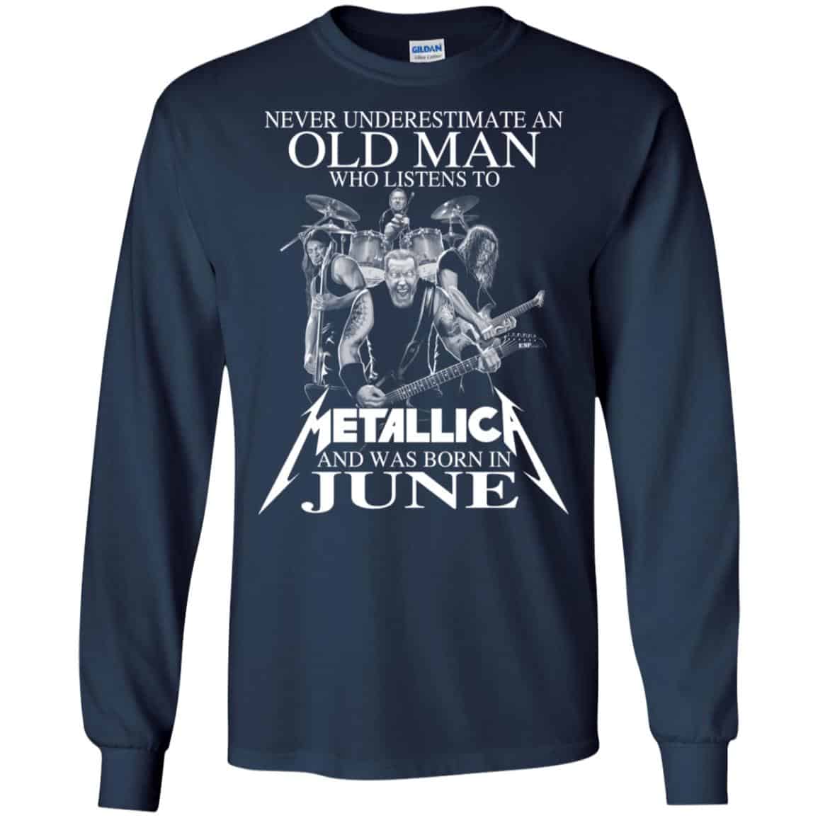 An Old Man Who Listens To Metallica And Was Born In June T-Shirts, Hoodie, Tank