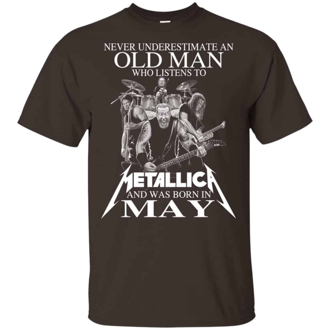 An Old Man Who Listens To Metallica And Was Born In May T-Shirts, Hoodie, Tank