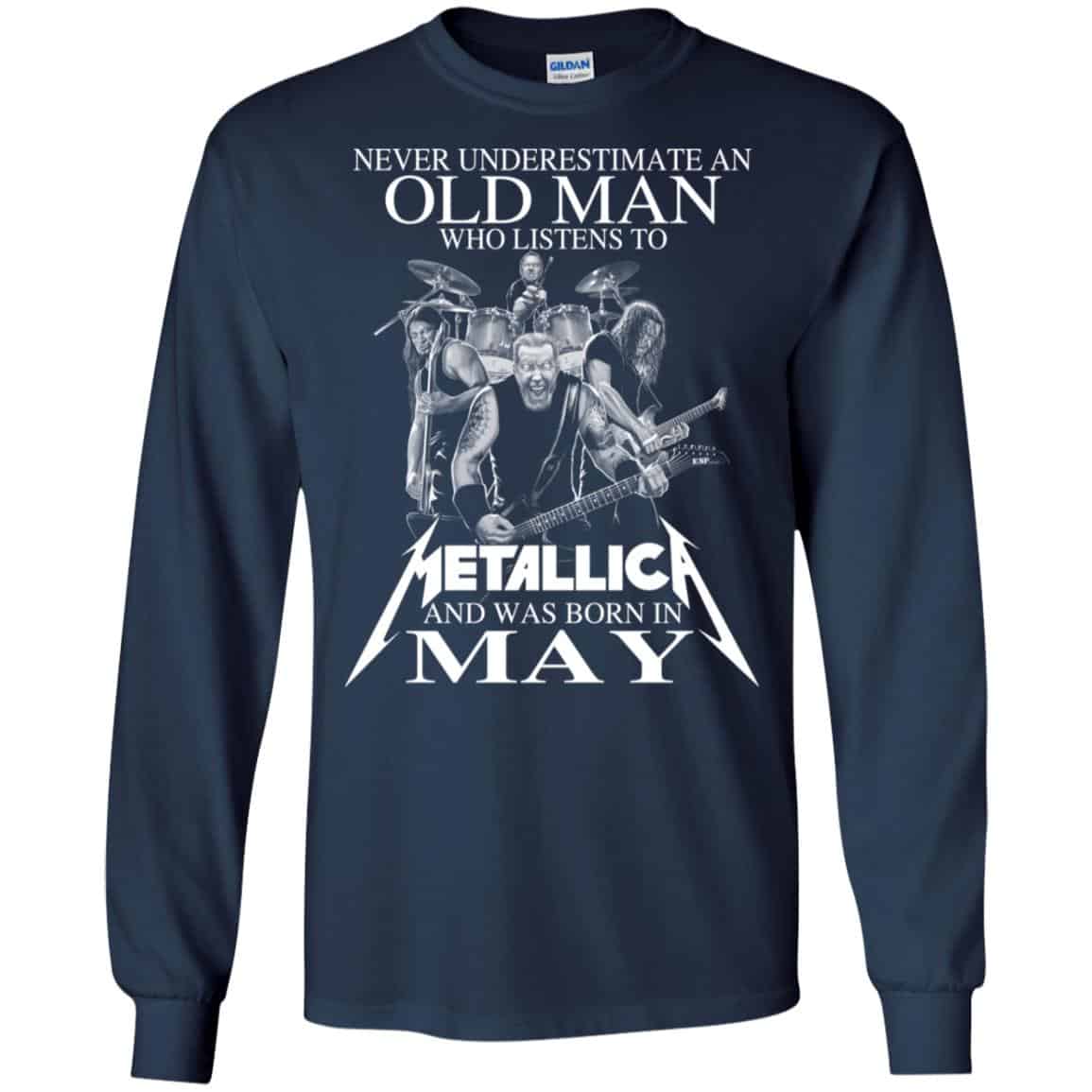 An Old Man Who Listens To Metallica And Was Born In May T-Shirts, Hoodie, Tank