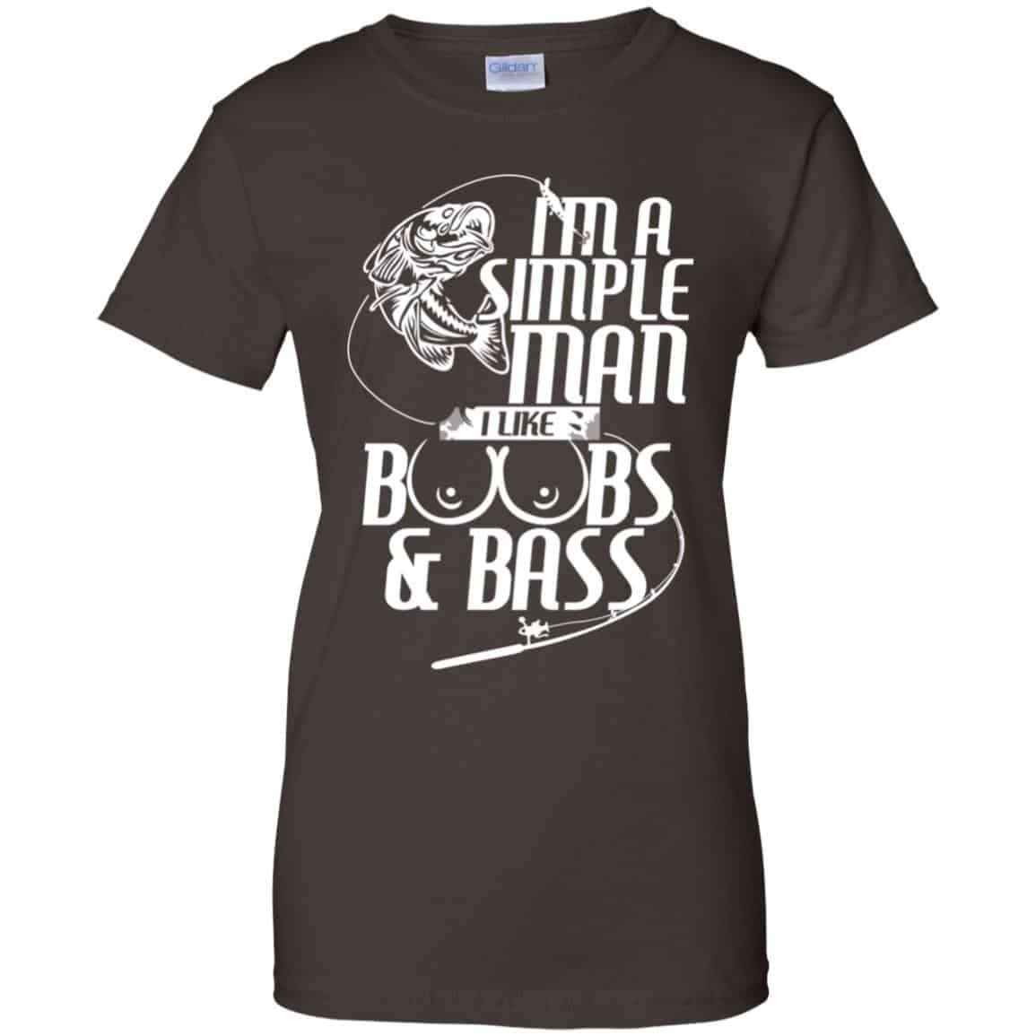 I’m A Simple Man I Like Boobs & Bass Fishing Shirt, Hoodie, Tank