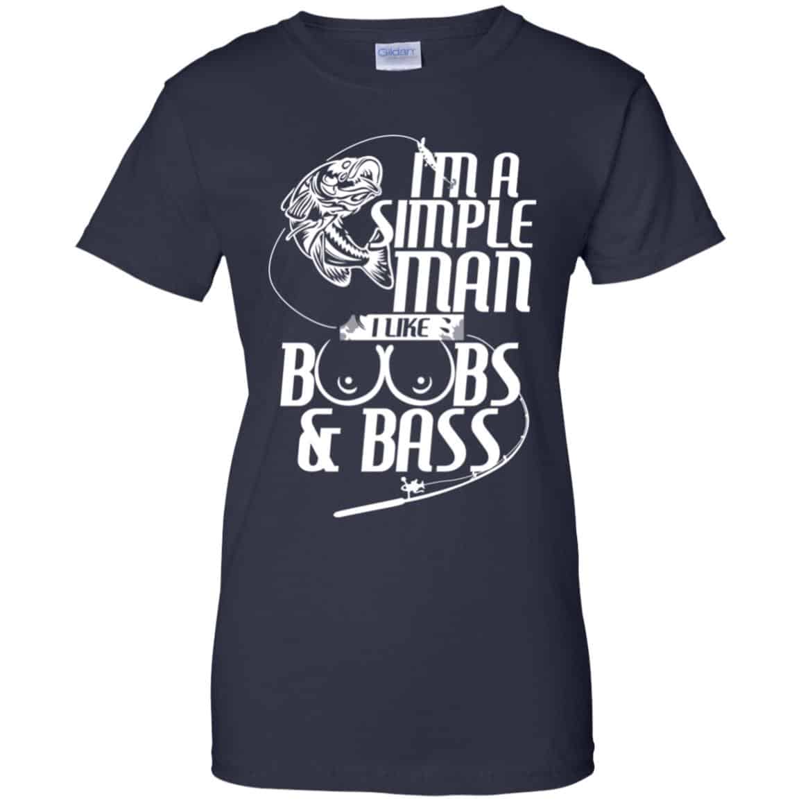 I’m A Simple Man I Like Boobs & Bass Fishing Shirt, Hoodie, Tank