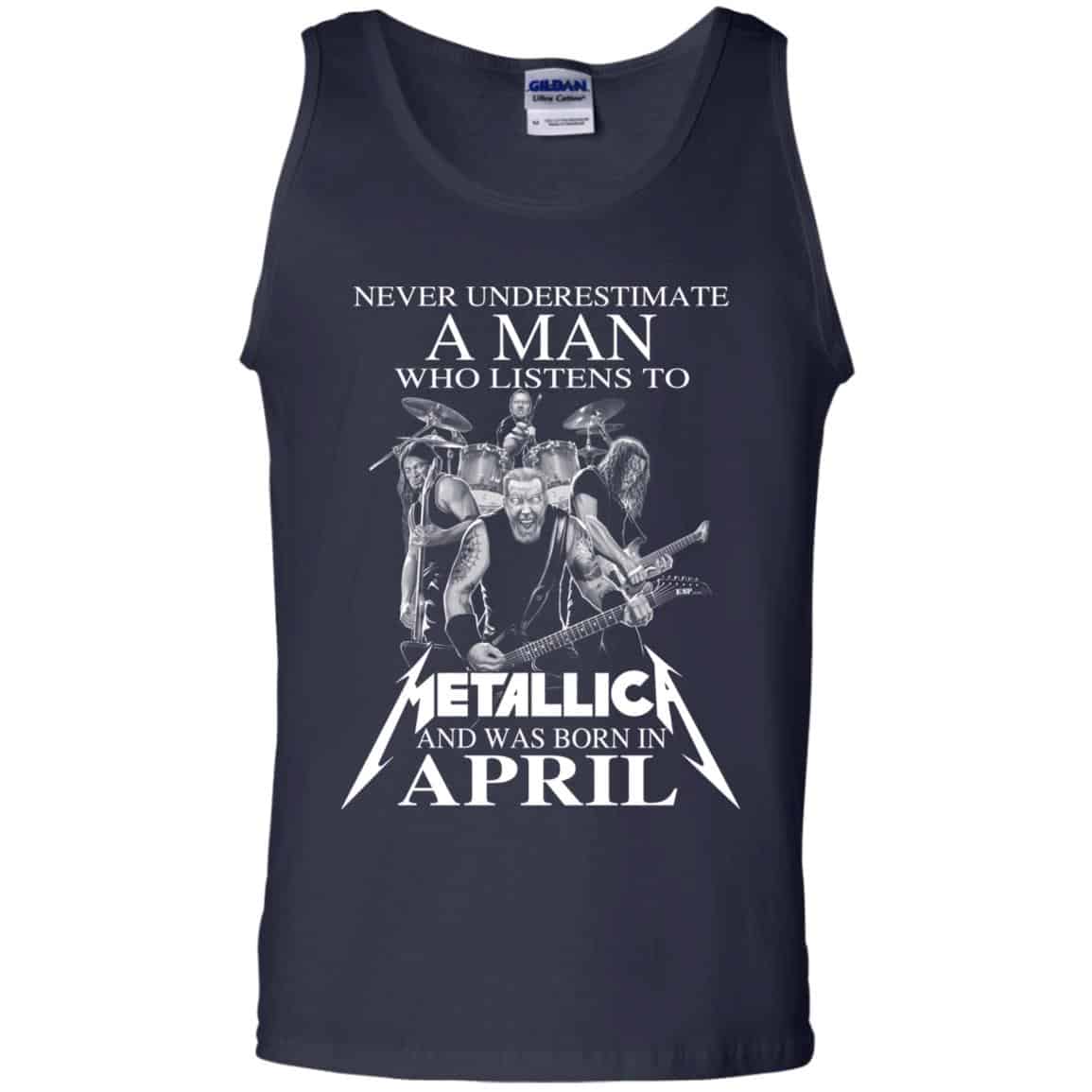 A Man Who Listens To Metallica And Was Born In April T-Shirts, Hoodie, Tank