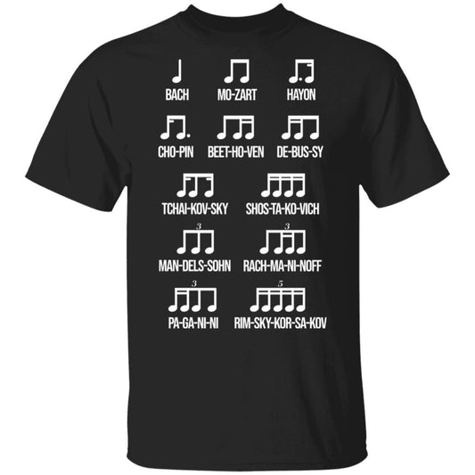 Composer Rhythm Music Gift Bach Mozart Beethoven Chopin Camiseta Shirt, Hoodie, Tank