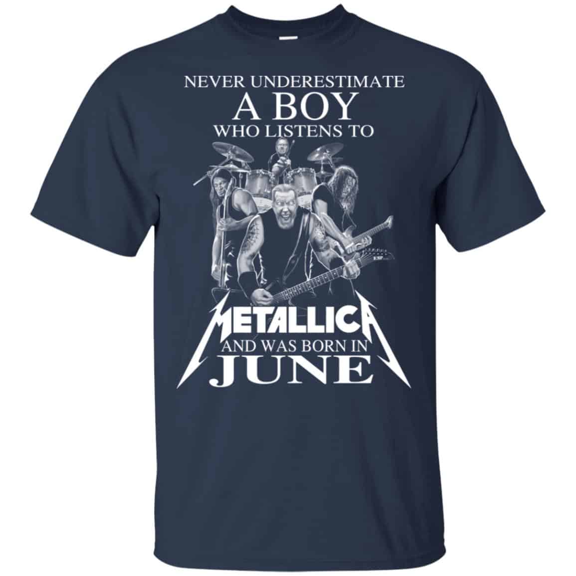 A Boy Who Listens To Metallica And Was Born In June T-Shirts, Hoodie, Tank