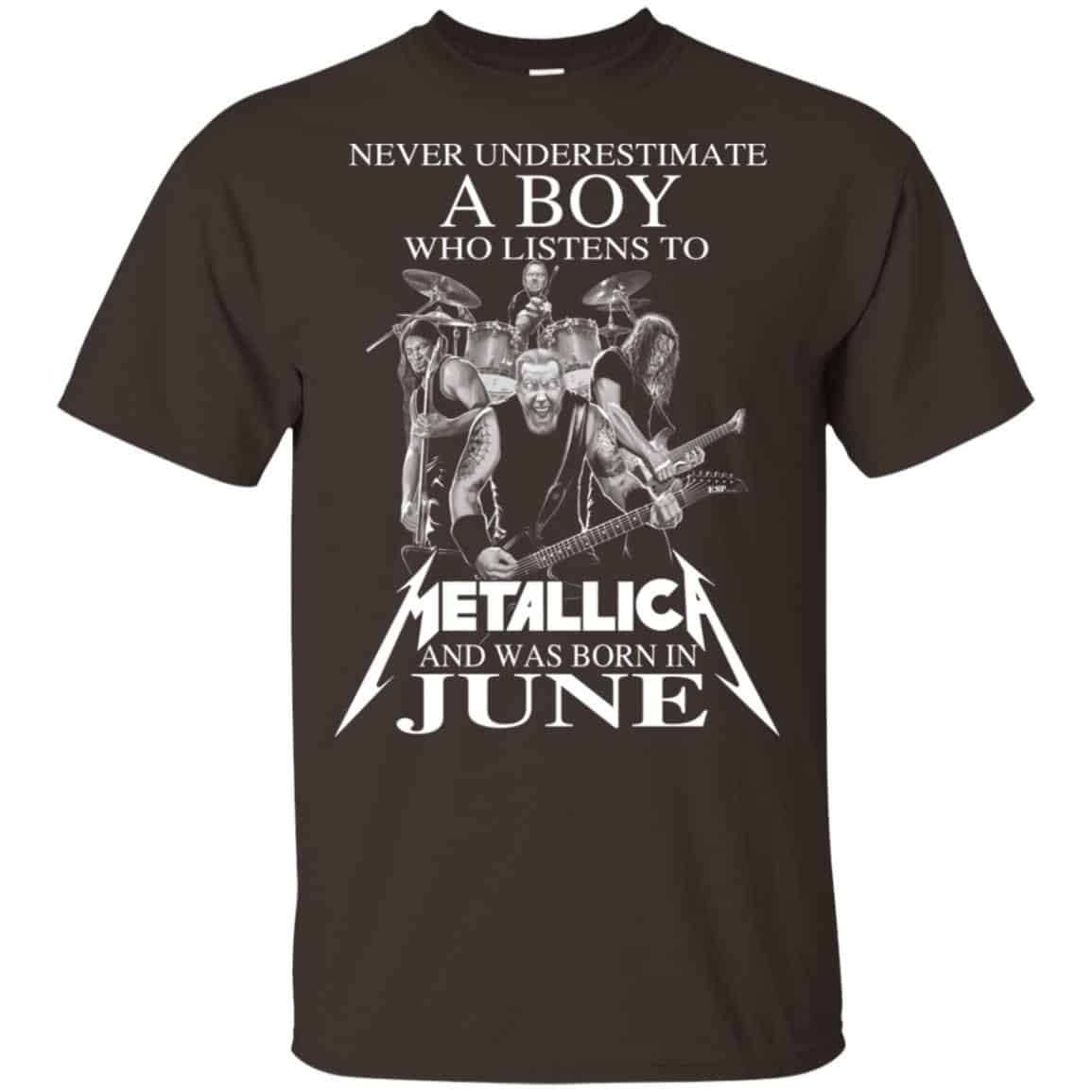 A Boy Who Listens To Metallica And Was Born In June T-Shirts, Hoodie, Tank