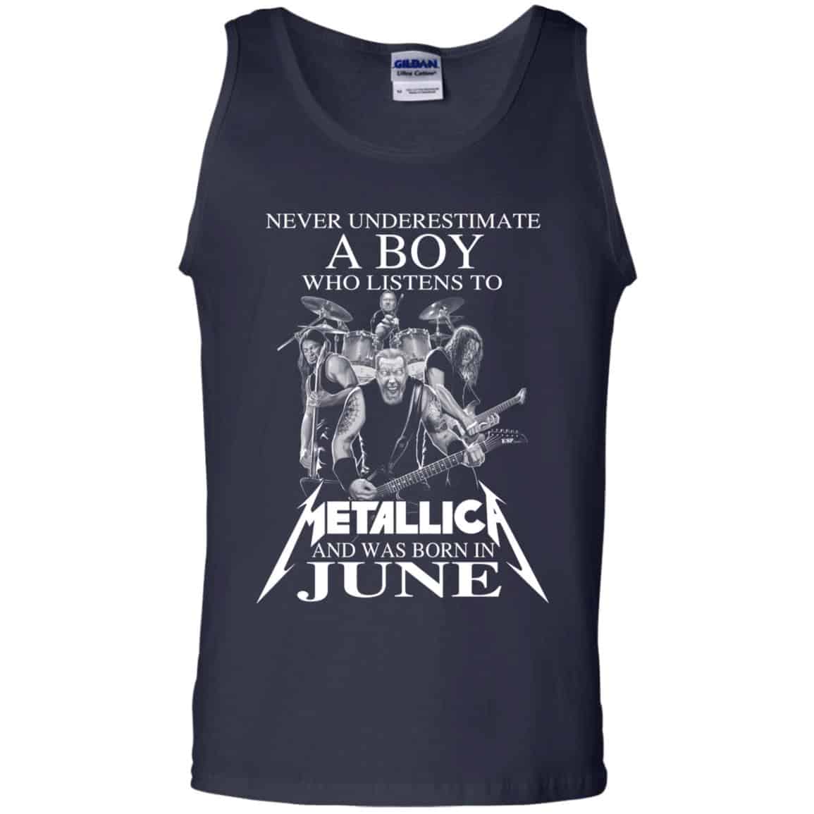 A Boy Who Listens To Metallica And Was Born In June T-Shirts, Hoodie, Tank