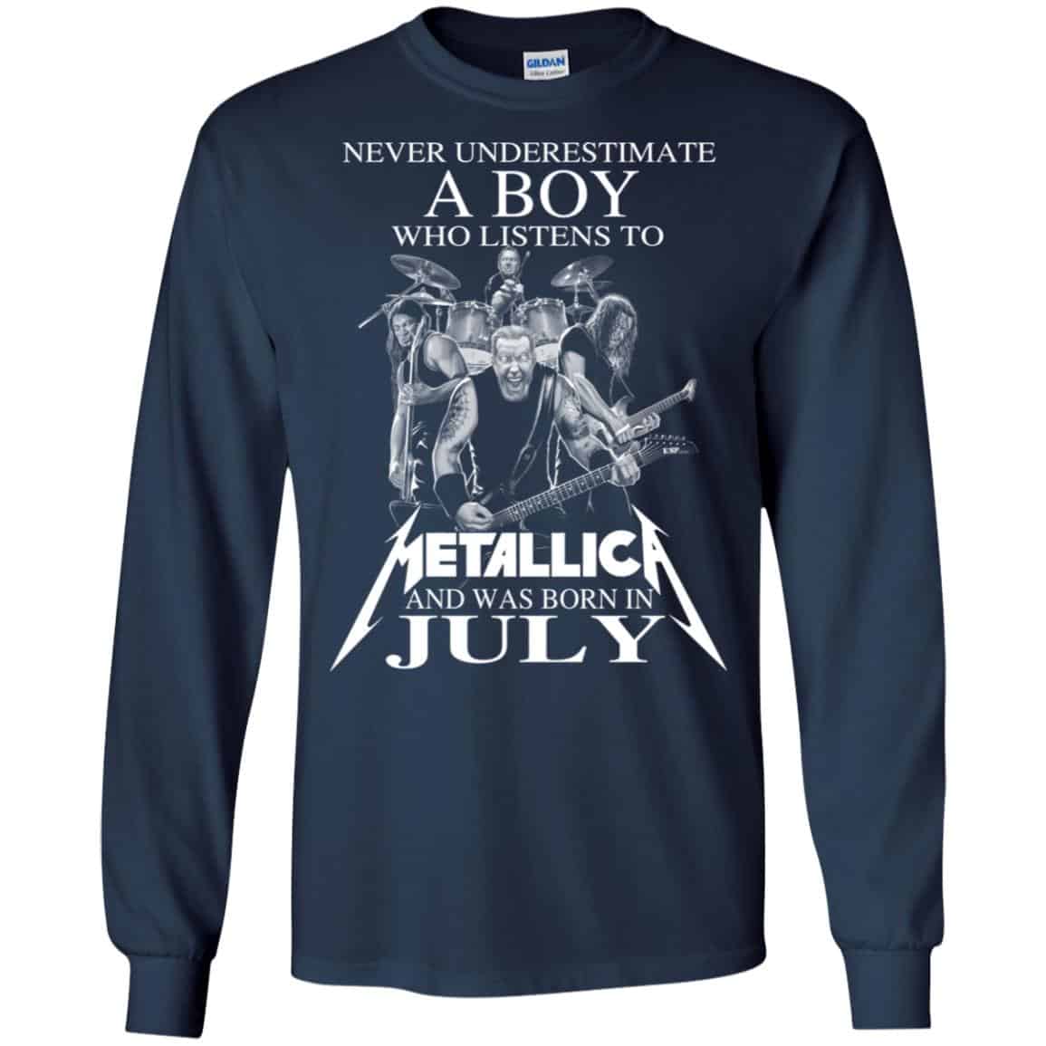 A Boy Who Listens To Metallica And Was Born In July T-Shirts, Hoodie, Tank