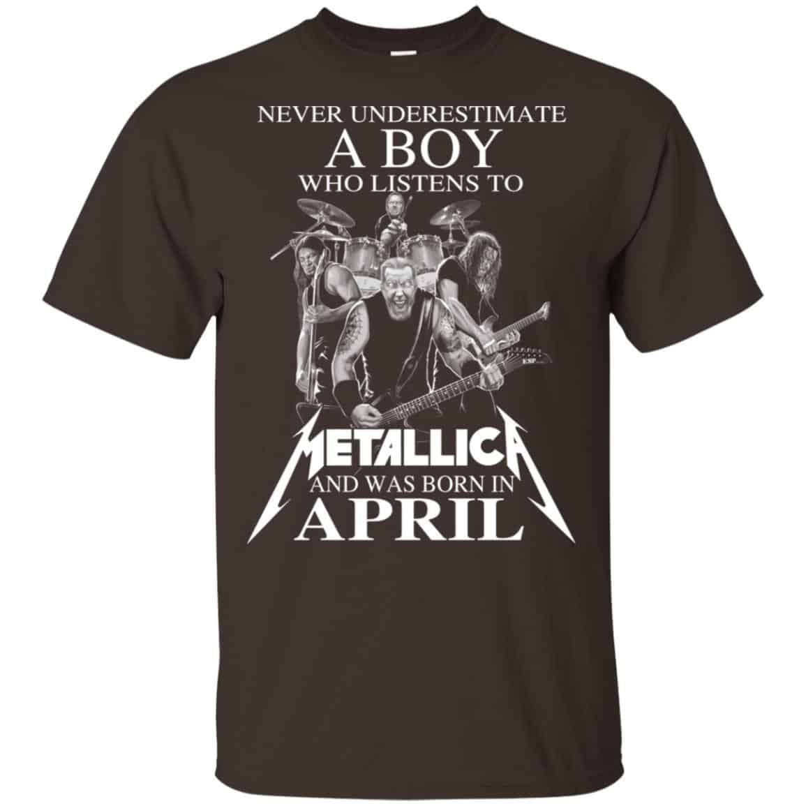 A Boy Who Listens To Metallica And Was Born In April T-Shirts, Hoodie, Tank