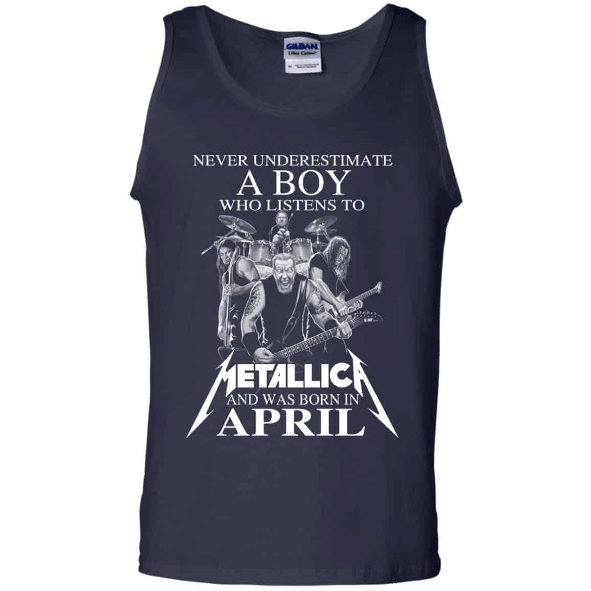 A Boy Who Listens To Metallica And Was Born In April T-Shirts, Hoodie, Tank