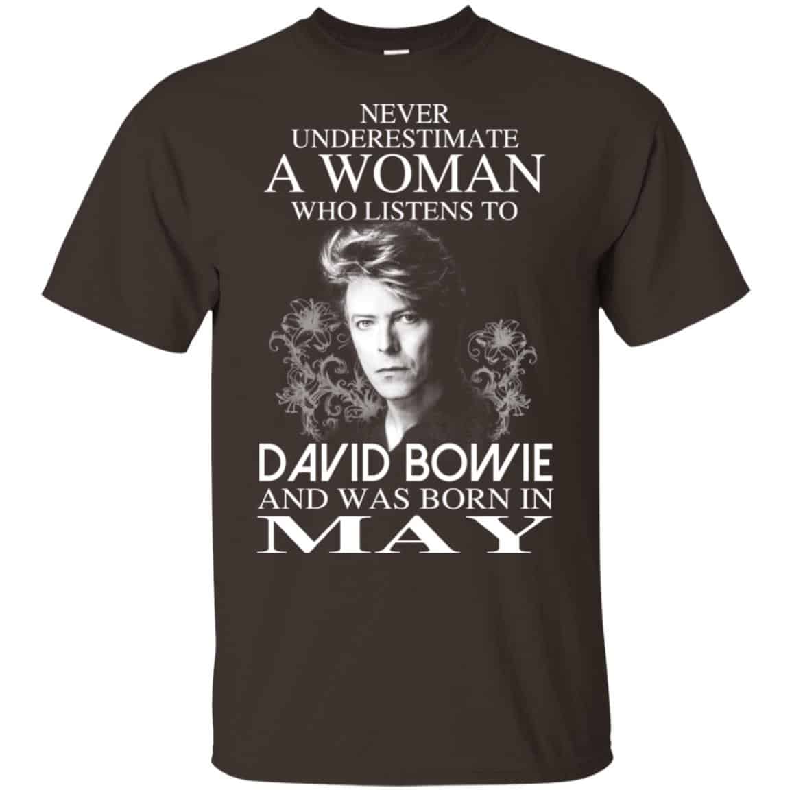 A Woman Who Listens To David Bowie And Was Born In May T-Shirts, Hoodie, Tank