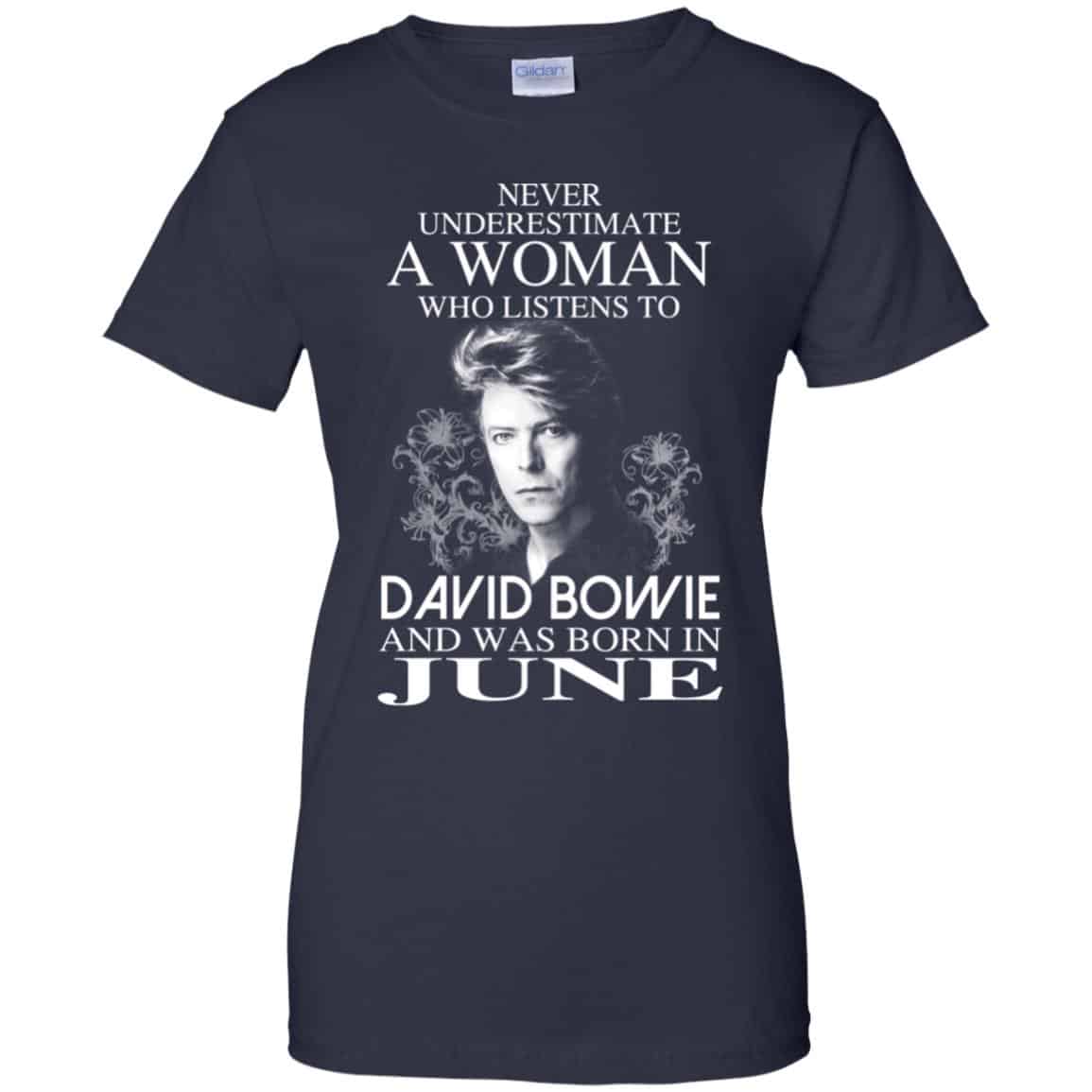 A Woman Who Listens To David Bowie And Was Born In June T-Shirts, Hoodie, Tank