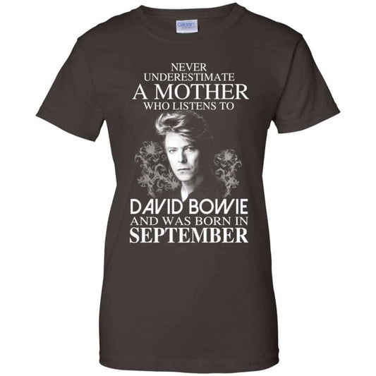 A Mother Who Listens To David Bowie And Was Born In September T-Shirts, Hoodie, Tank