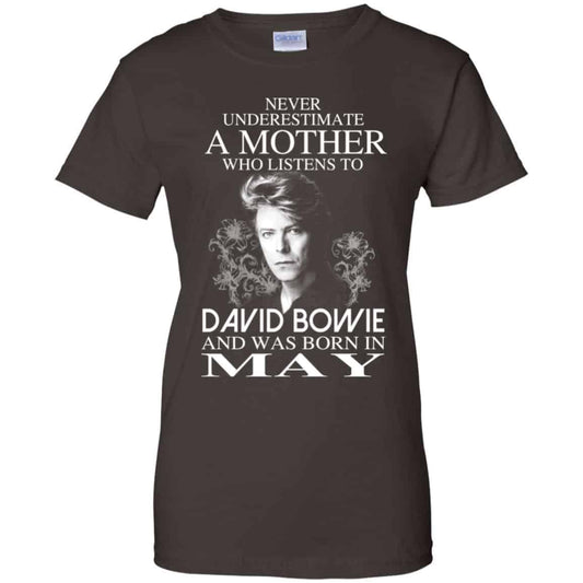 A Mother Who Listens To David Bowie And Was Born In May T-Shirts, Hoodie, Tank