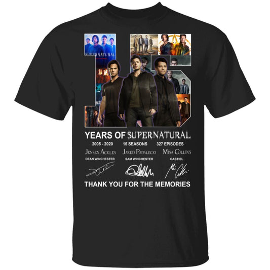 15 Years Of Supernatural Thank You For My Memories Shirt, Hoodie, Tank