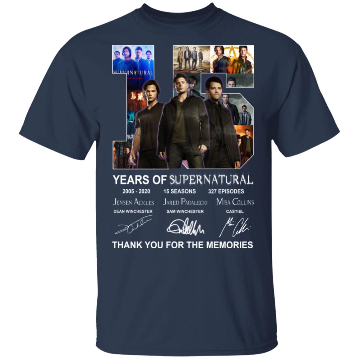 15 Years Of Supernatural Thank You For My Memories Shirt, Hoodie, Tank
